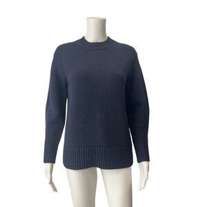 $325 Vince Blue Knit Boyfriend Wool Cashmere Sweater size XXS